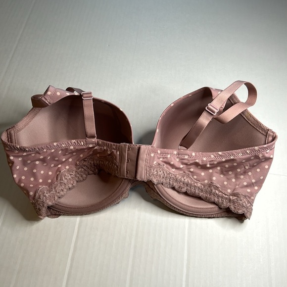 3/$25 Adore Me Bra. Size 38DD. Lightly Padded. Underwire Sexy Polka Dot Tan - Picture 3 of 7